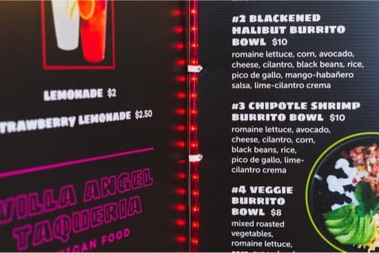 custom food cart menu design