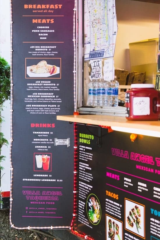 custom food cart menu design