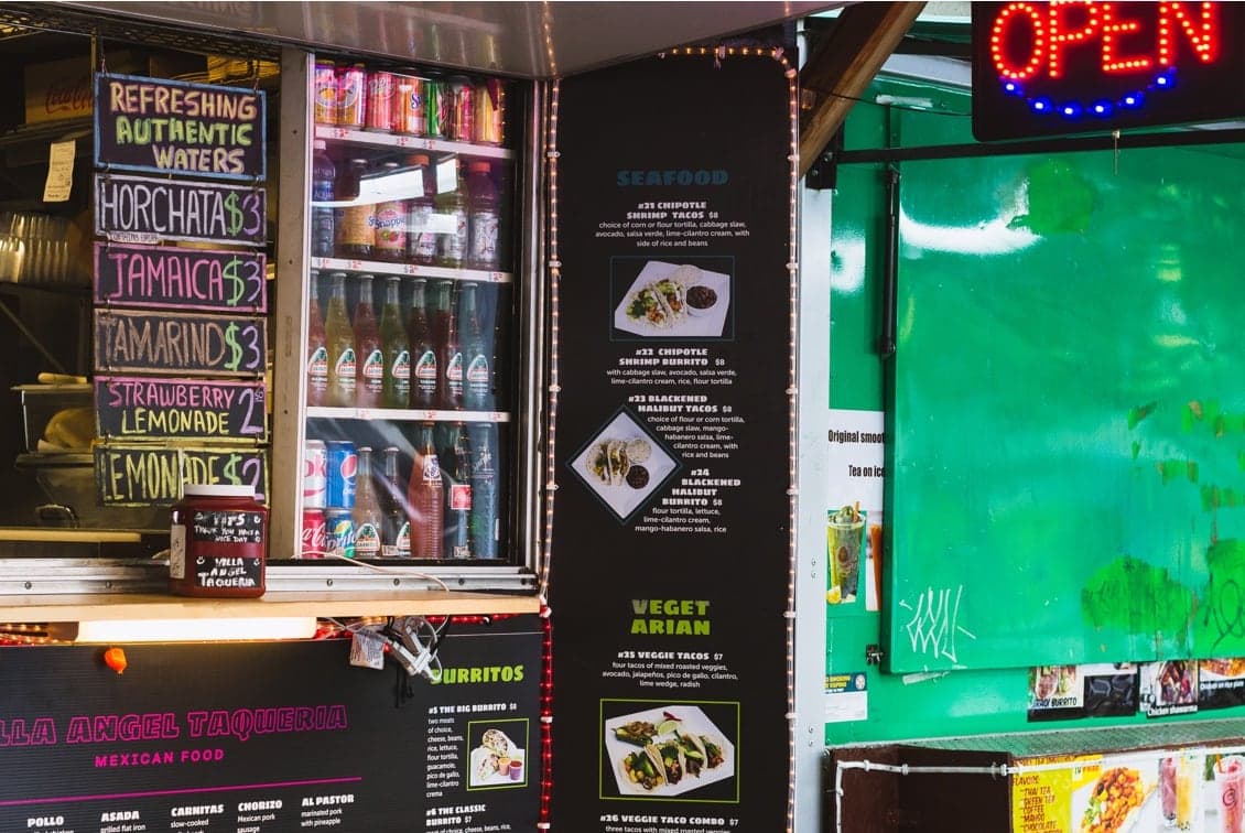 custom food cart menu design