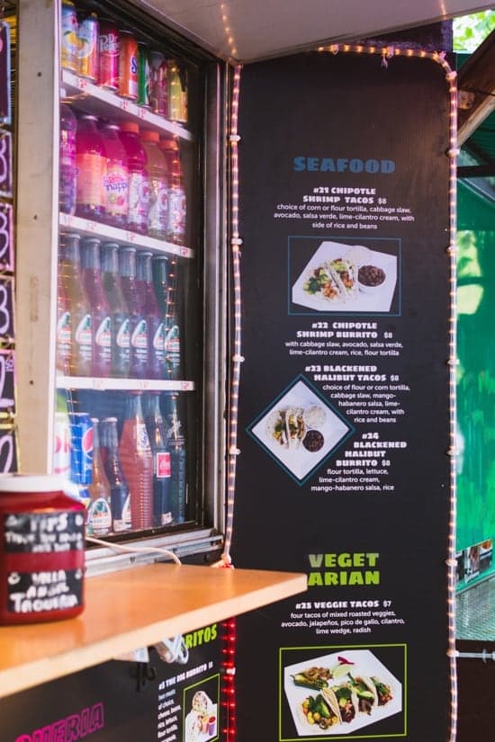 custom food cart menu design