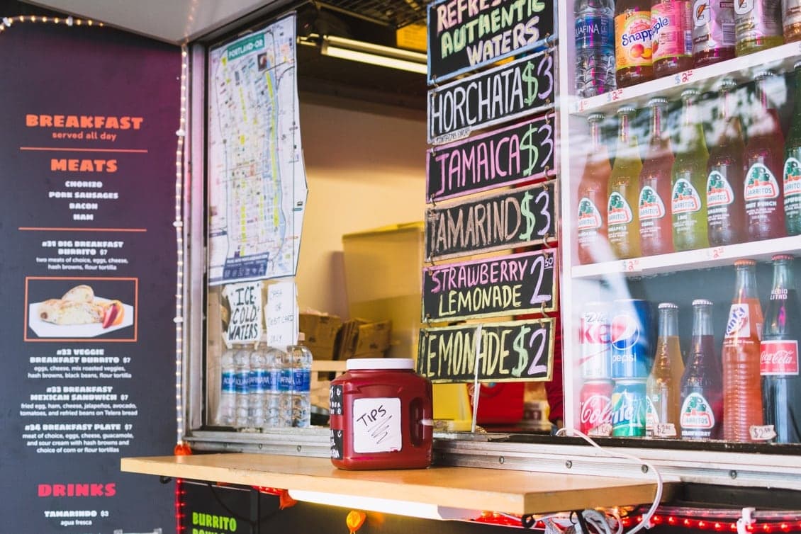 custom food cart menu design