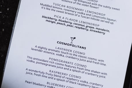 food drink photography at Bartini