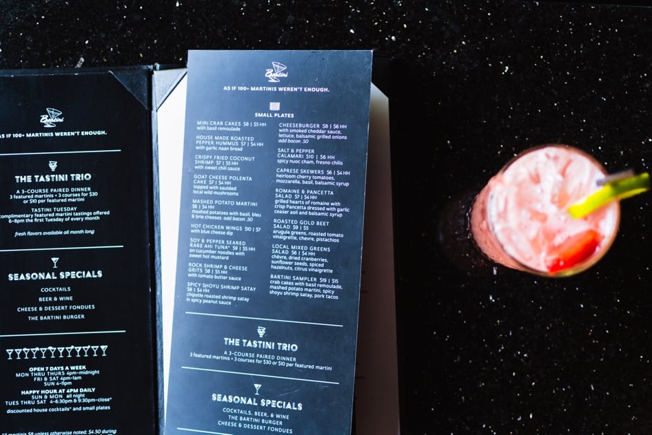 food drink photography at Bartini