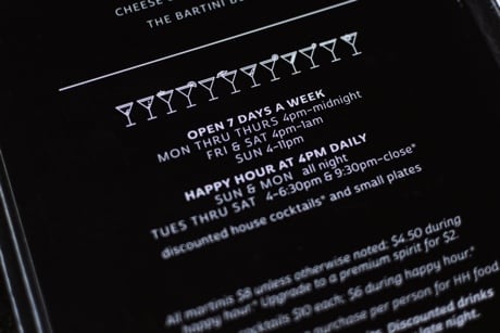 food drink photography at Bartini