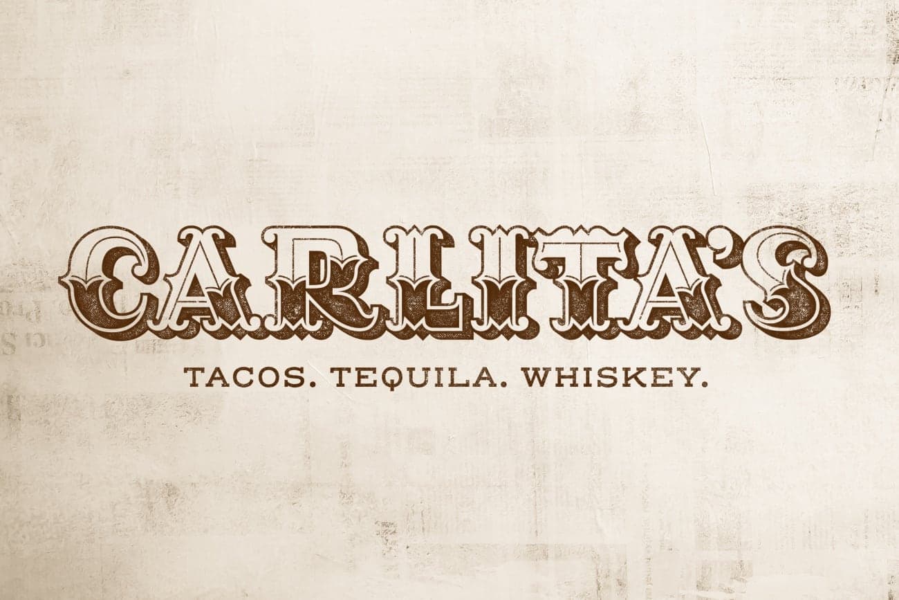 custom hand lettered logo design for Carlita's