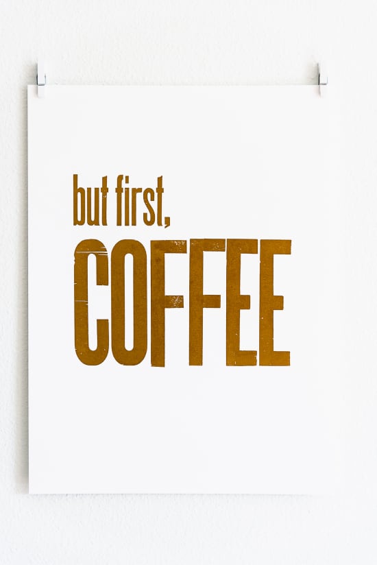 custom typset and letterpressed poster