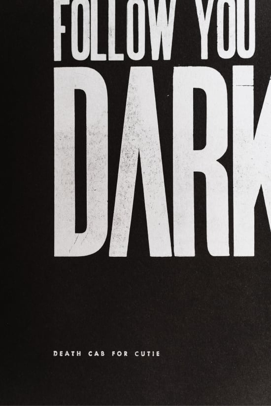 kiss and tell letterpressed poster