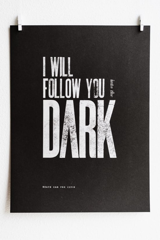 custom typset and letterpressed poster