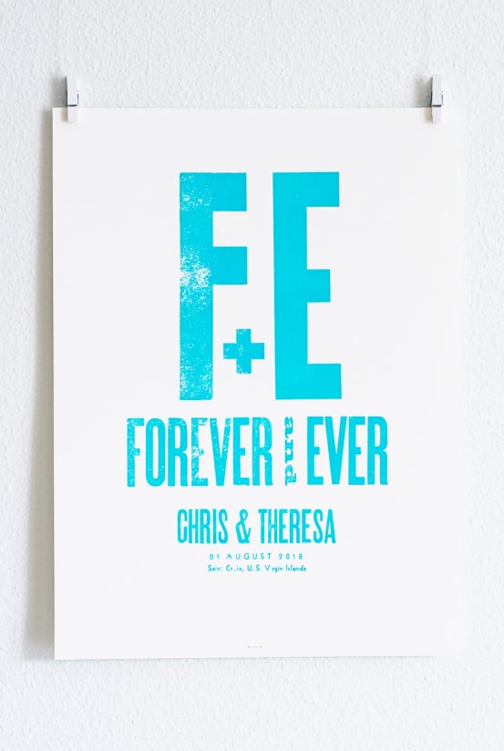 custom typset and letterpressed poster