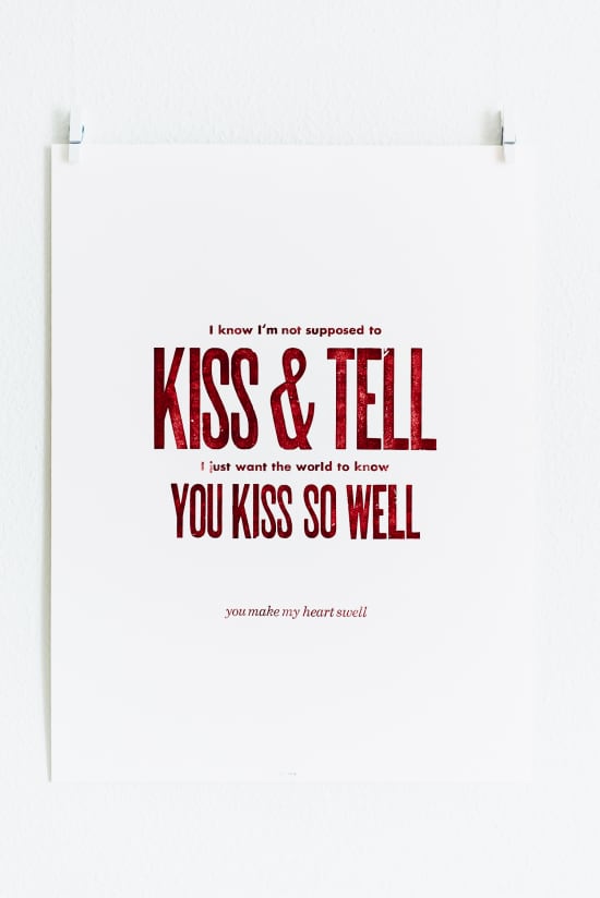 custom typset and letterpressed poster