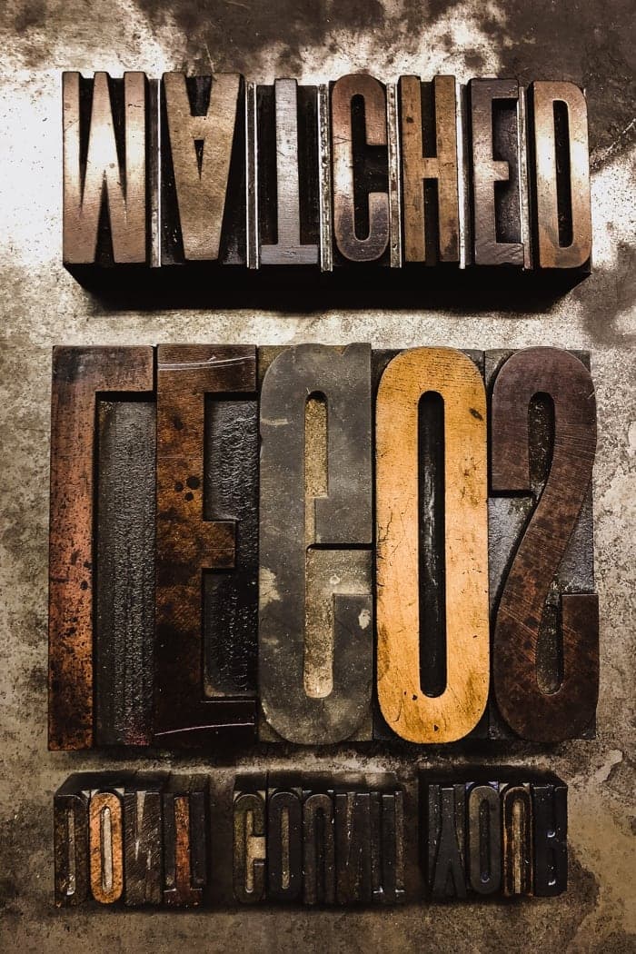 custom typset and letterpressed poster