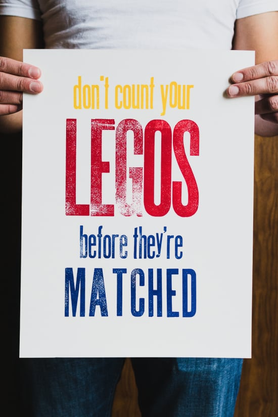 custom typset and letterpressed poster