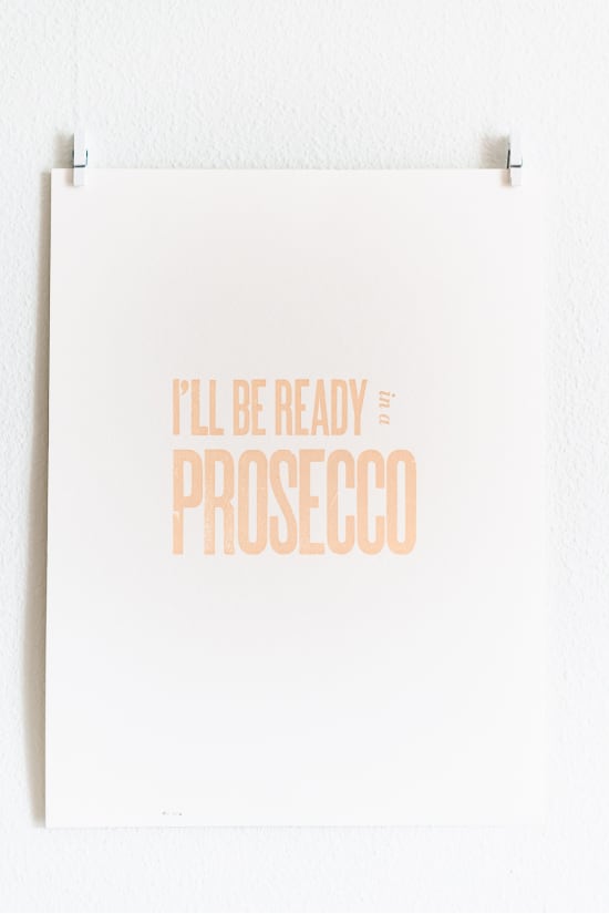 custom typset and letterpressed poster