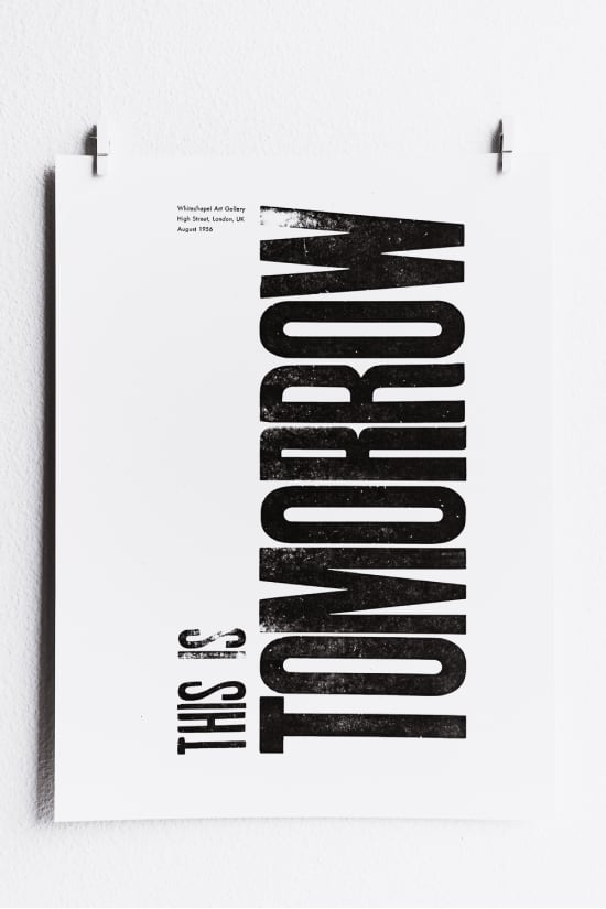 custom typset and letterpressed poster