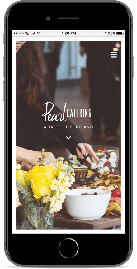 Pearl Catering web design