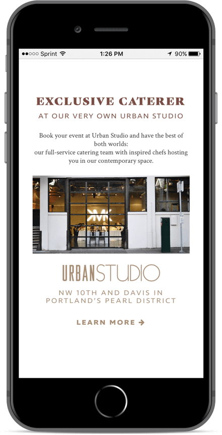 Pearl Catering web design