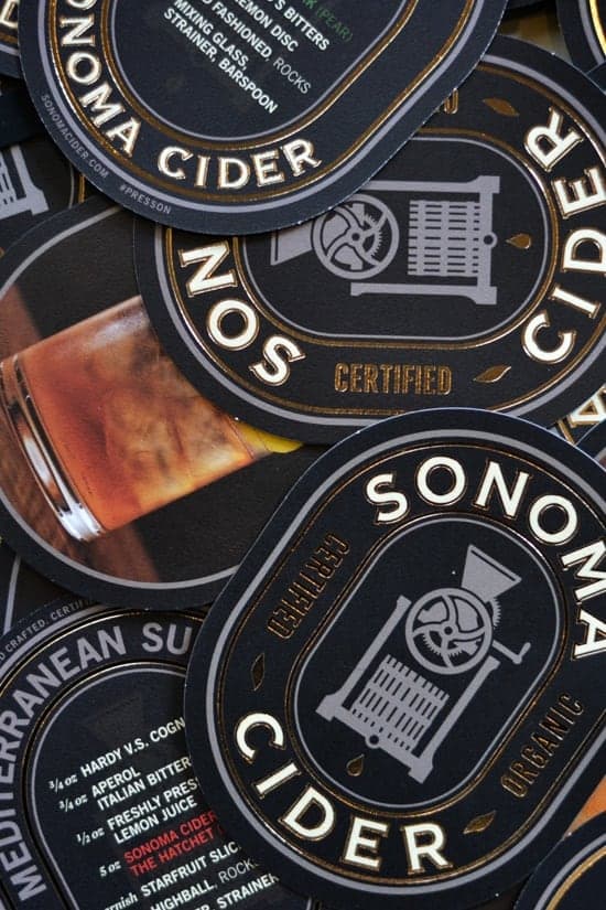 Sonoma Cider drink recipe cards