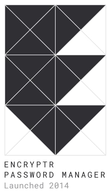 SpiderOak Encryptr Password Manager logo design grid 