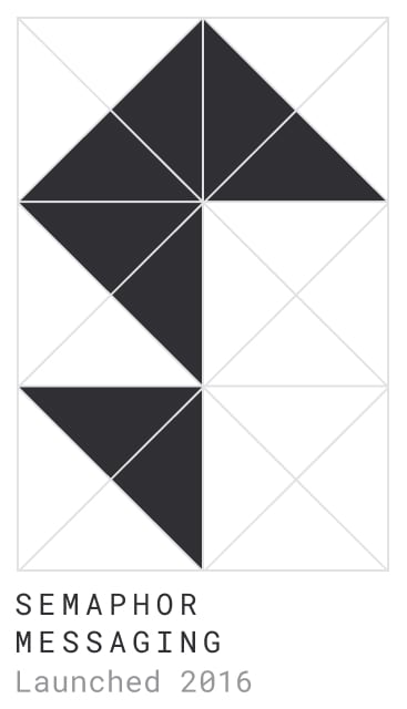 SpiderOak Semaphor logo design grid 