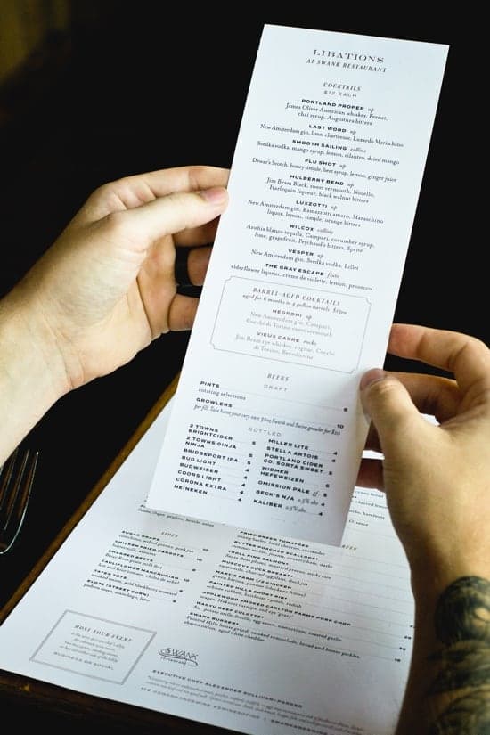 custom restaurant menu design