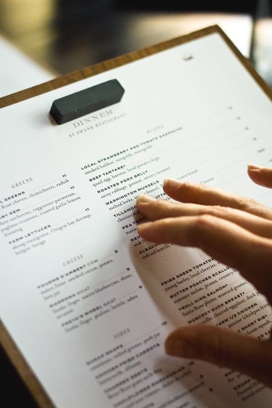 custom restaurant menu design