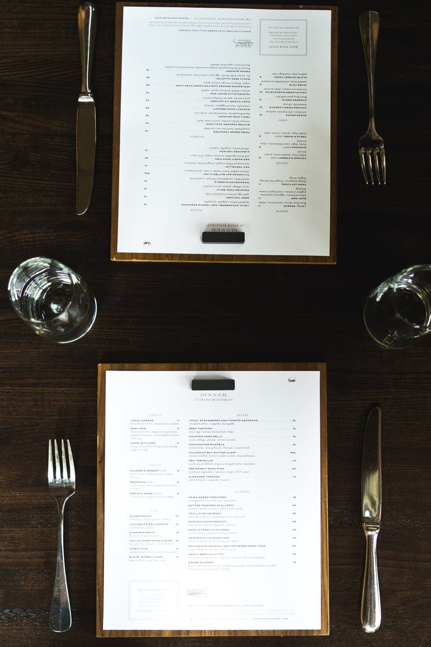 custom restaurant menu design
