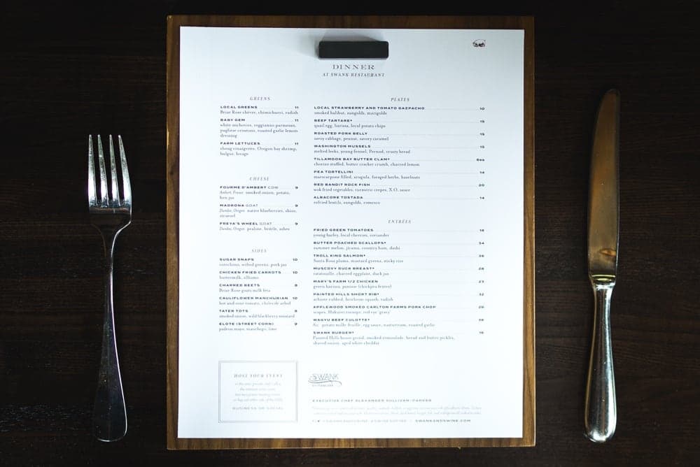 custom restaurant menu design