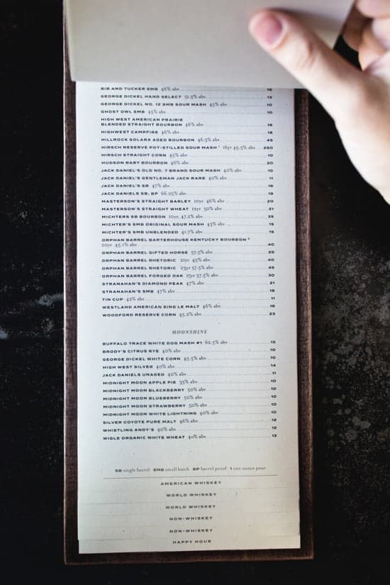 custom bar menu design
