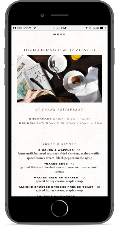 custom web design for Swank n Swine