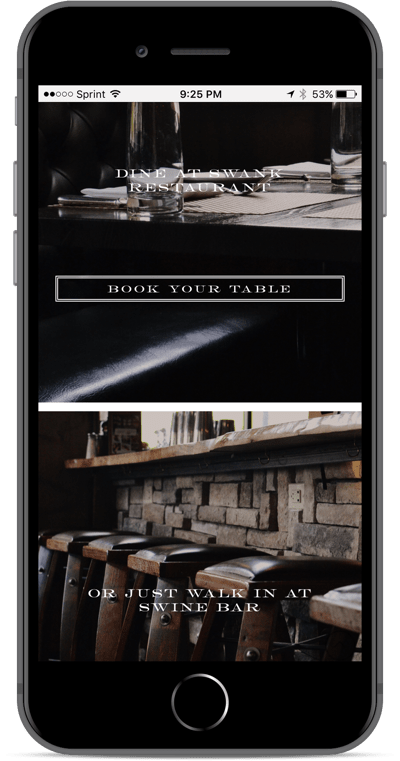 custom web design for Swank n Swine